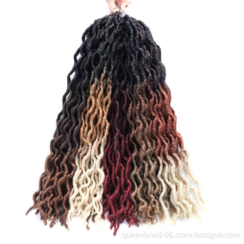 Smartbraid Crochet Hair Gypsy Locs Crochet Braids Curly Wavy Goddess Crochet Braids Synthetic Fiber Hair